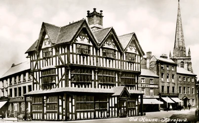 Casa antigua, Hereford, Herefordshire, principios del siglo XX