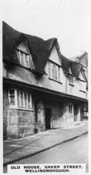 Casa antigua, Sheep Street, Wellingborough, Northamptonshire, años 1920