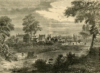 Vista antigua de Kensington, alrededor de 1750, c. 1876