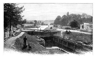 Antigua esclusa de Windsor, río Támesis, Berkshire
