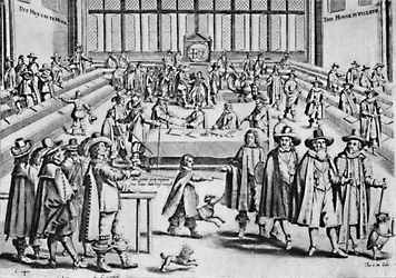 Oliver Cromwell disolviendo el Parlamento Largo, 1653