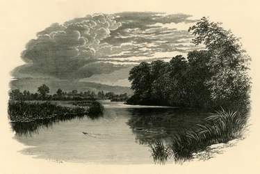 En el Avon. Strensham Reach, c1890