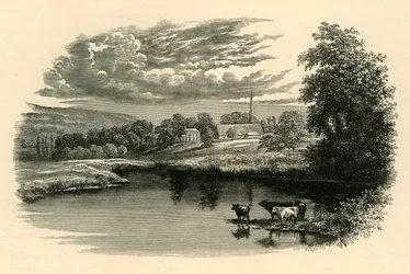 En el Avon, c1890