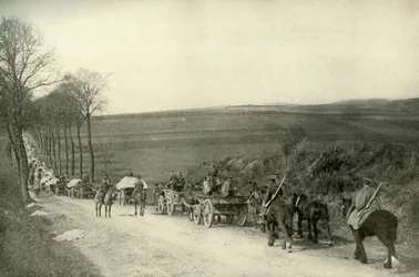 En camino a las trincheras