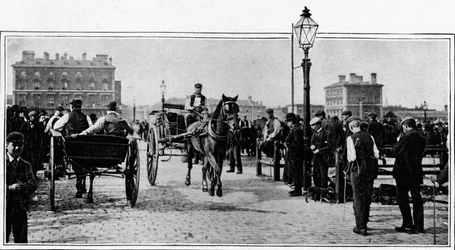 En las piedras, Mercado de Ganado de Islington, Londres, c. 1902-1903