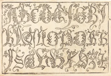 Alfabeto ornamental, 1480-1490