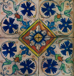 Azulejos ornamentales holandeses, influencia italiana, c1600