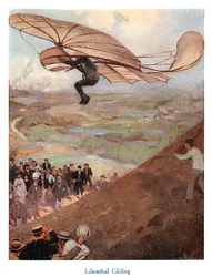 Otto Lilienthal, aeronauta alemán, principios del siglo XX