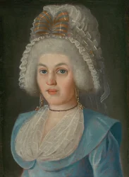 Retrato de una Dama con Bonete de Encaje