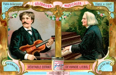 Pablo de Sarasate y Franz Liszt, c.1900