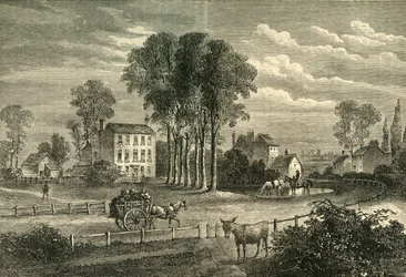 Paddington Green en 1750, c. 1876