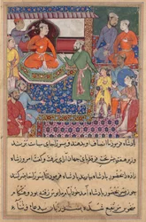 Página de Cuentos de un loro Tuti-nama: página de texto, c. 1560