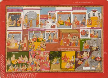 Página de una serie del Bhagavata Purana