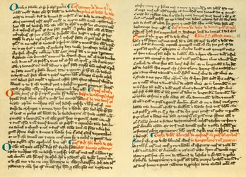 Páginas del cartulario de la Abadía de Osney, c1275 1886