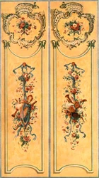 Decoración pintada en el Nuevo Palacio, Potsdam, Alemania