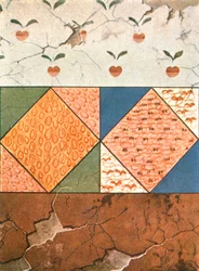 Decoración pintada en la Cripta Stasovsky, Bósforo Cimerio, Kerch, 1928