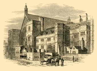 Patio del Palacio en el siglo XVIII, 1881