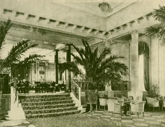 Palm Court y Lounge en el Majestic, c. 1930