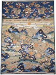 Tela de mobiliario de panel, China, finales de la dinastía Ming 1368-1644, dinastía Qing 1644-1911