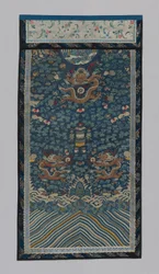 Panel de tela de mobiliario, China, dinastía Qing 1644-1911, 1875-1900