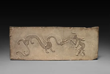 Panel del modelo de estufa de cocina: Hada alimentando hongo Lingzhi a un dragón