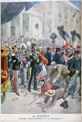 Pánico en el funeral del Rey Humberto, Roma, 1900