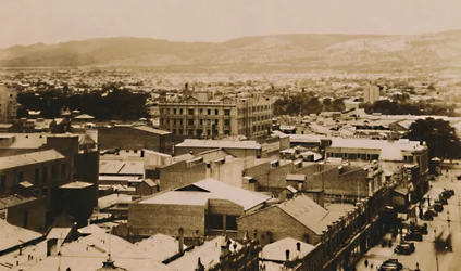 Panorama de Adelaida y las colinas, Australia del Sur, finales del siglo XIX-principios del siglo XX