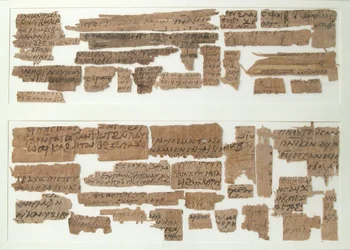 Fragmentos de papiros, copto, siglo VII
