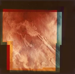 Parte del Gran Cañón, Valles Marineris, en Marte, 1976