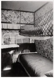 Cabina de pasajeros por la noche, LZ 127 Graf Zeppelin, 1933