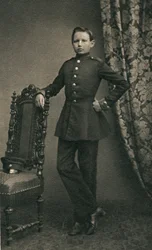 Paul von Hindenburg 1847-1934, como Cadete en Wahlstatt, 1860, 1930s