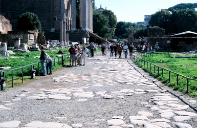 Calle romana pavimentada