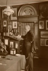 Pavel Shukovsky, artista ruso, trabajando, principios del siglo XX