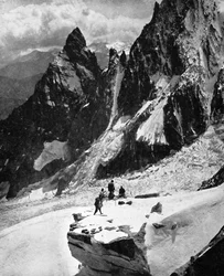 Cresta de Peteret, Mont Blanc, Francia, principios del siglo XX