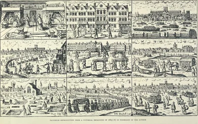 Representación pictórica de la Gran Plaga, 1665