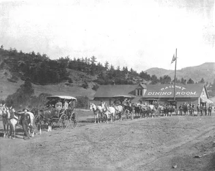 Carretera de peaje de Pikes Peak, Colorado, EE. UU., c1900