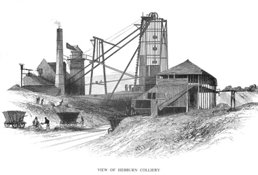 Pozo en Hebburn Colliery, área de Newcastle-upon-Tyne