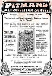 Escuela Metropolitana de Pitman, 1906