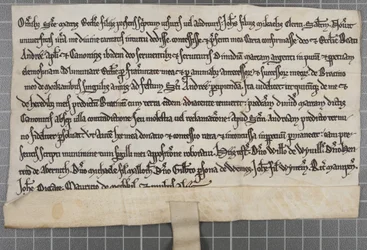 Escritura de limosna: Carta de concesión de limosnas a la Iglesia de San Andrés Apóstol