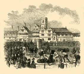 Lugar de ejecución en Old Smithfield, c1872