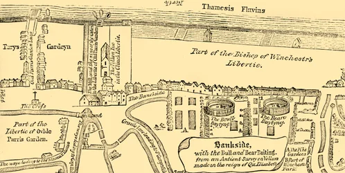 Plano de Bankside, principios del siglo XVII, c1878