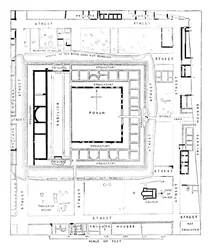 Plano del Foro, Silchester, 1902