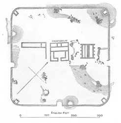 Plano del Fuerte Hardknott, Cumberland