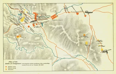 Plano de la batalla de Sekigahara, 21 de octubre de 1600, 1903
