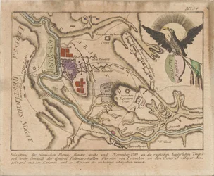 Plano del sitio de la fortaleza turca de Bender por el ejército ruso en noviembre de 1789