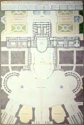 Planes para la transformación de Versalles, Francia, 1780