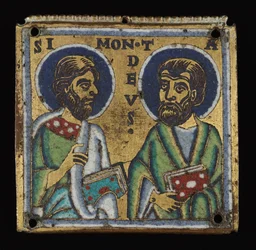 Par de placas: Simón y Tadeo y Tomás y Mateo, c. 1160