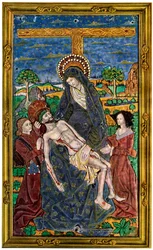 Placa, esmalte sobre cobre, siglo XV, 1931