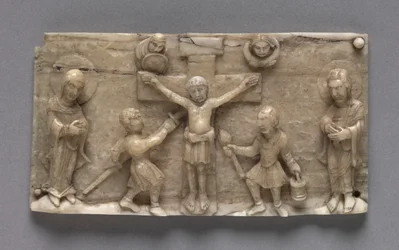 Placa de un Altar Portátil que Muestra la Crucifixión