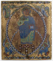 Placa de Cristo en Majestad, francés